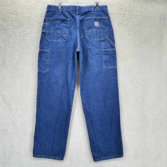 Carhartt Carpenter Jeans Men 36x32 NFPA 2112 Flame Resistant Workwear Cotton - Picture 2 of 16